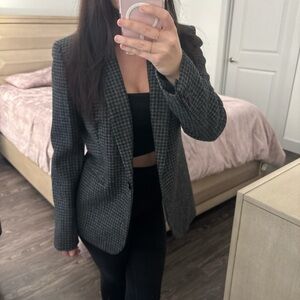 J. Crew Parke Houndstooth 100% Wool Blazer